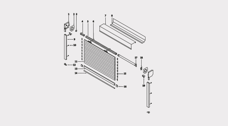 Vorbaurollladen 45° mit Rohrmotor